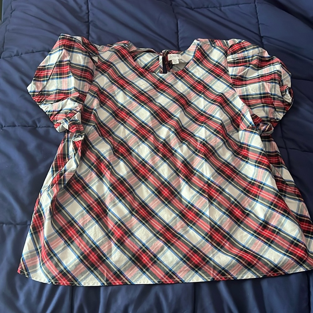 NWT J. Crew Plaid Top